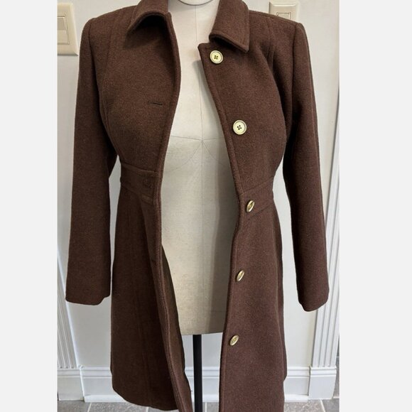 J. Crew Wool-Blend Lined Lady Day Coat Long Sleeve Brown Size 6P NWT *READ - Picture 4 of 16